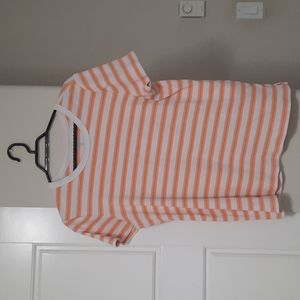 Old Navy XL Orange and White striped t-shirt